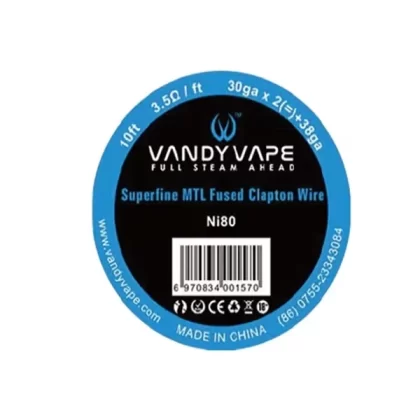 Vandy Vape Superfine MTL Fused Clapton Wire 10FT - SS316L