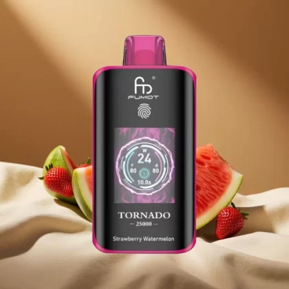 Fumot Tornado 25000 Puffs Disposable Vape with HD Screen & 700mAh Battery – Strawberry Watermelon