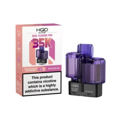 HQD Glow Air 35K Prefilled Pod White Peach Raspberry / Red Razz GB - 20mg