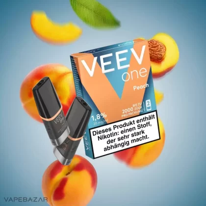 Veev One Pods – Peach (2er Pack) - Veev / ca. 2000 insgesamt / 20mg/ml