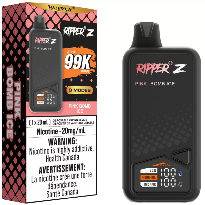 RUFPUF RIPPER Z 99K Disposable Vape – Pink Bomb Ice