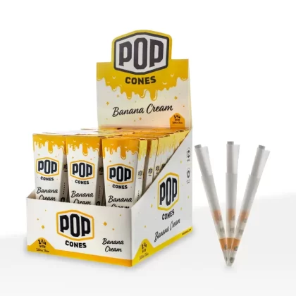 Pop Cones | Ultra Thin Pre-Rolled Cones 1¼ Size 6-Pack | 84mm – Various Flavors – 24 Count