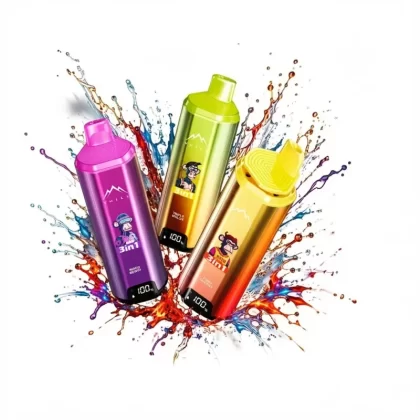 VHILL Triple 90000 Puffs Vape 3 in 1 Flavors - Strawberry Watermelon & Lemon Lime & Blueberry Coconut, Blueberry Ice & Fizzy Cherry & Raspberry Lemon; 5-nicotine