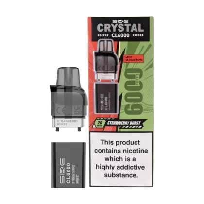 Strawberry Burst SKE Crystal CL6000 Pods - 20mg - Vape Product (3E9C49)