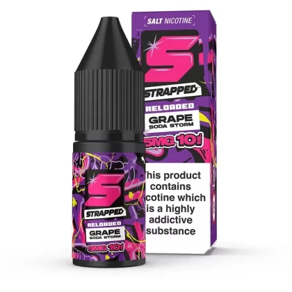 Grape Soda Storm By Strapped Reloaded Salts 10ml - Nicotine Strength#5mg (Salt)>10mg (Salt)>20mg (Salt)