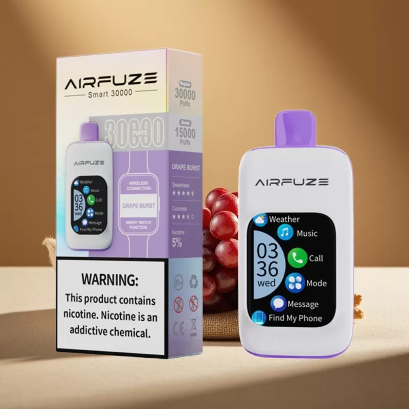 AirFuze Smart 30000 Puffs Touch Screen Disposable Pod Grape Burst - Image 2