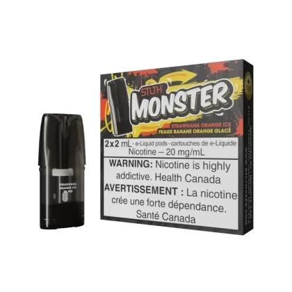 STLTH Monster Strawnana Orange Ice Pods (2 Pack)