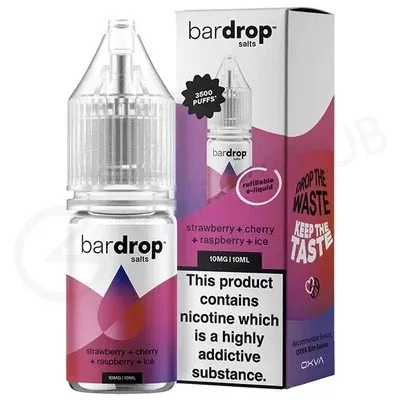 Strawberry Cherry Raspberry Ice Nic Salt E-Liquid by Bar Drop Salts