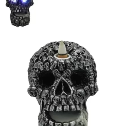 ZenN – Skull w/ Led Eyes Backflow Incense Burner 6.7×4.6×4.3″