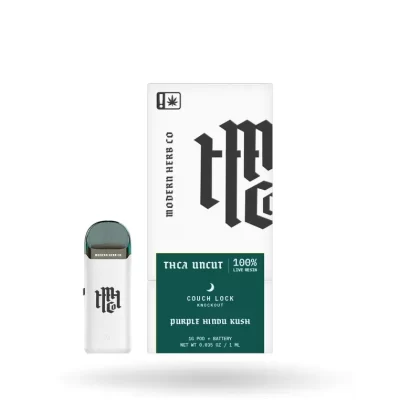 THCa Live Resin Uncut Pod Kit: Knockout - Strain#Purple Hindu Kush (A7EDEC)