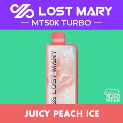 LOST MARY MT50K TURBO Disposable Vape – Juicy Peach Ice