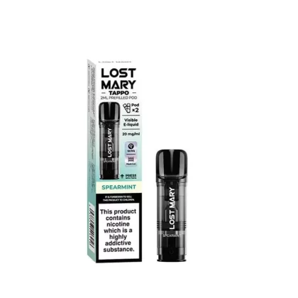 Spearmint Lost Mary Tappo Pods 2pk, 20mg – Packs of 5 or 10