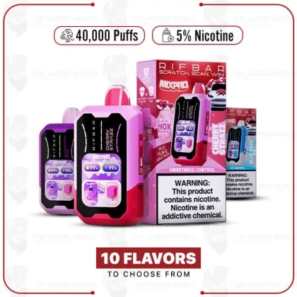 RifBar MixPro 40K Puffs Disposable - Thevapersworld
