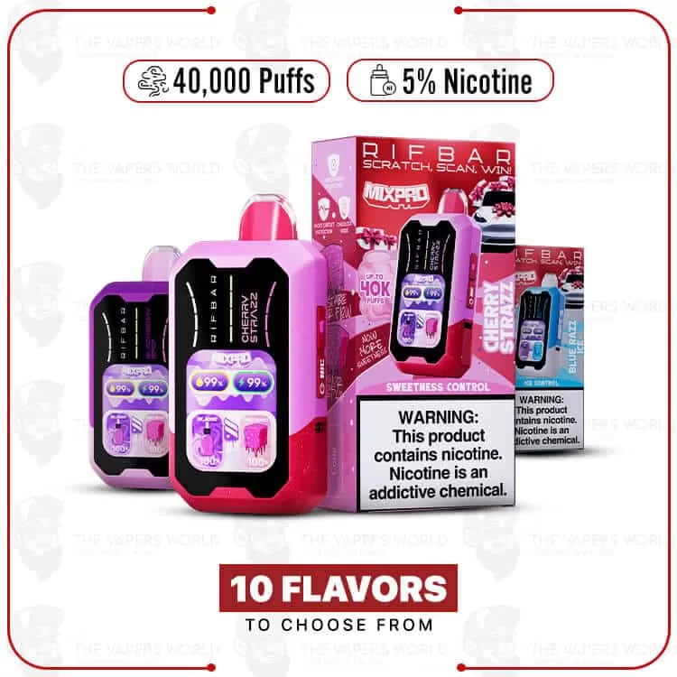 RifBar MixPro 40K Puffs Disposable - Thevapersworld