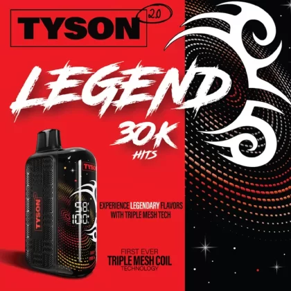 Tyson 2.0 "LEGEND" 30K Disposable Device – 30,000 Puffs - Frozen Grape