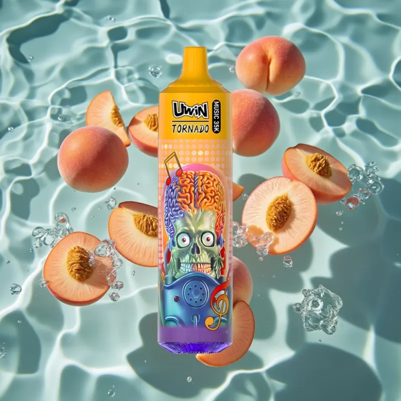 Uwin Tornado 35K Music Disposable Vape – Summer Peach Ice, 35K Puffs, 600mAh, Type-C - Bangvapeaustralia