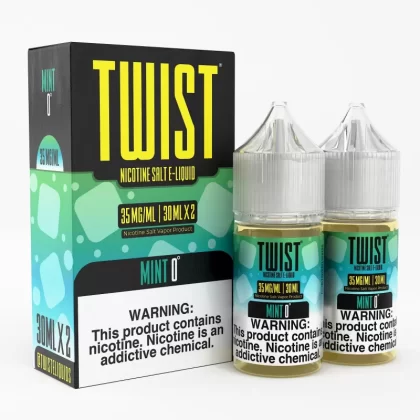 TWIST Nicotine Salt E-Liquid - Mint 0° - 60ML E-Liquid (Twin 30ML Pack) - 50MG