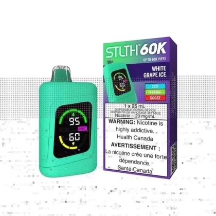 STLTH 60K Disposable Vape – White Grape Ice - Eliquidsupply