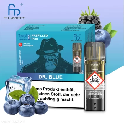 RandM Tornado Pods – Dr. Blue (2er Pack) - RandM / ca. 1200 insgesamt / 20mg/ml
