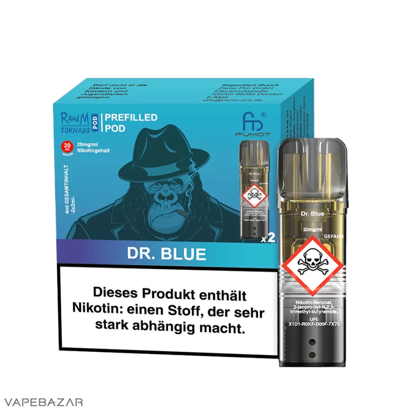 RandM Tornado Pods – Dr. Blue (2er Pack) - RandM / ca. 1200 insgesamt / 20mg/ml - Image 3