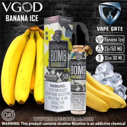 VGOD Iced Banana Bomb Salt Nic - 30ml - 20 mg