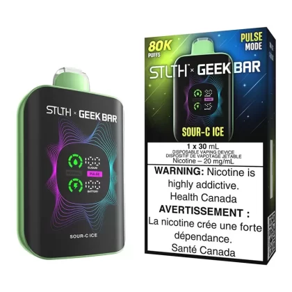 STLTH X Geek Bar Disposable Vape Device – Sour-C Ice