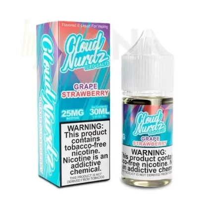 Grape Strawberry Iced Nicotine Salt by Cloud Nurdz - Size#30ml~Nicotine#25MG>50MG
