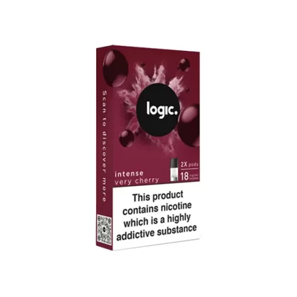 Logic Very Cherry Vape Pods (2 Pack) - Nicotine Strength#Intense 18mg>12mg>6mg