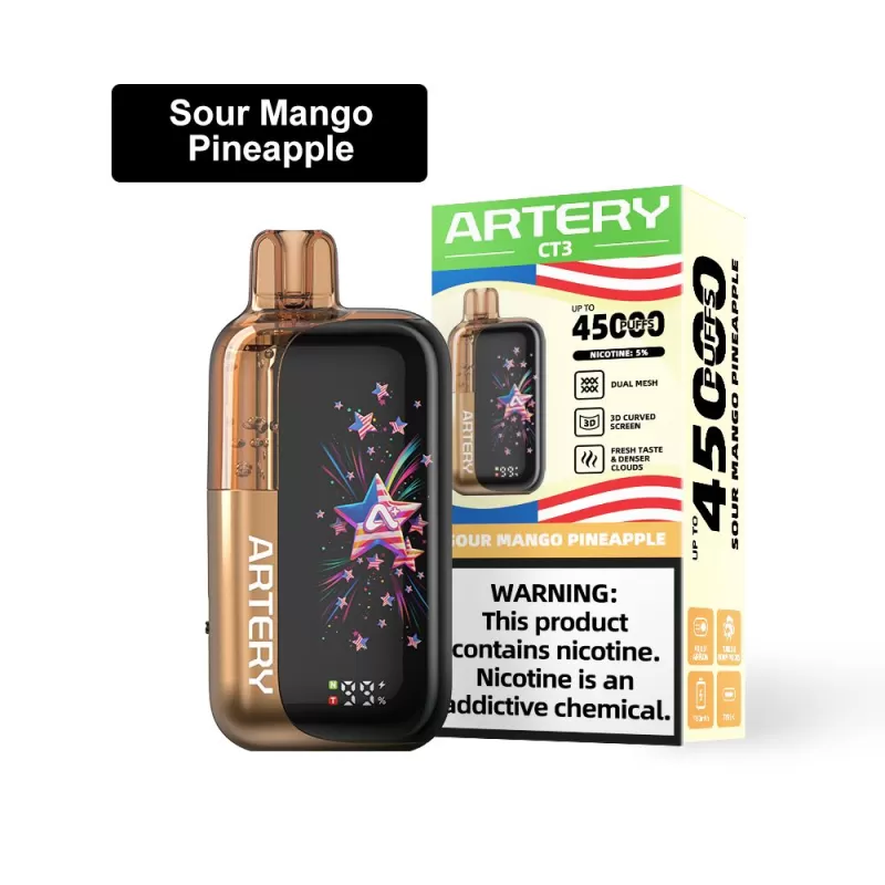 Artery CT3 45K Rechargeable Disposable Vape (45,000 Puffs) - Blue Rancher / 50 mg - Image 2