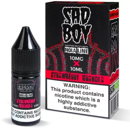 Sadboy Strawberry Granola Nic Salt Vape Juice - 10 Pack - 10mg