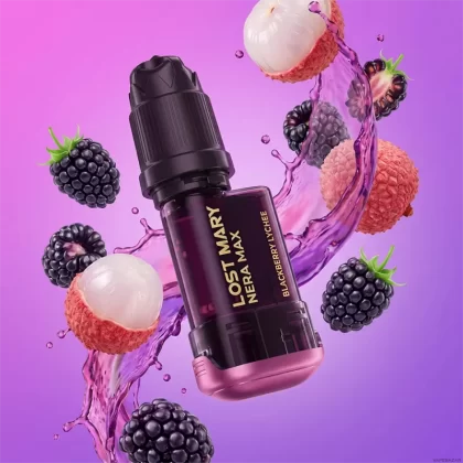 Lost Mary Nera Max – Blackberry Lychee + Leerpod - 20mg/ml / Brombeere / Lychee