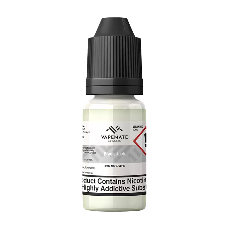 Vapemate Classic Black Jack 10ml - 70VG / 30PG / 3mg - Vapeshop Co