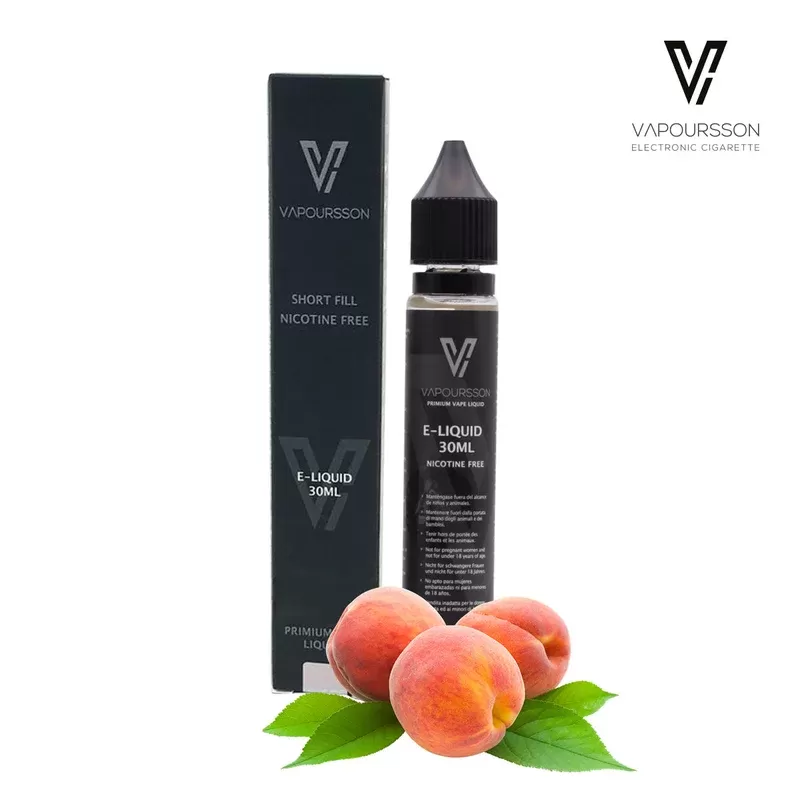 Vapoursson e-Liquid – Juicy Peach 0mg 30ml Shortfill | Cigee