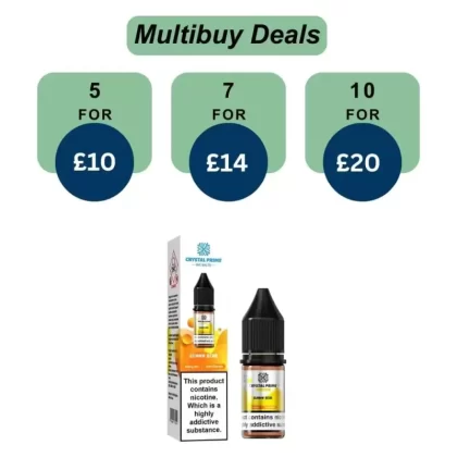 Crystal Prime 7000 Nic Salts 10ml E-Liquid - Blueberry Raspberry / 20mg