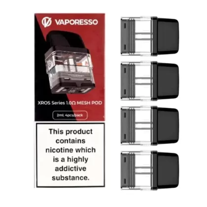 Vaporesso Xros Replacement Pods (Pack Of 4) - OHM#0.6 Ohm>0.8 ohm>1.2 Ohm>1.0 Ohm
