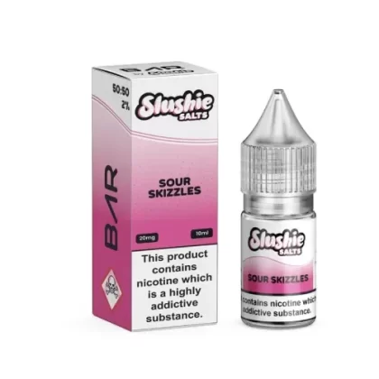 SOUR SKIZZLES NICOTINE BAR SALT E LIQUID BAR BY SLUSHIE 10ML 50VG