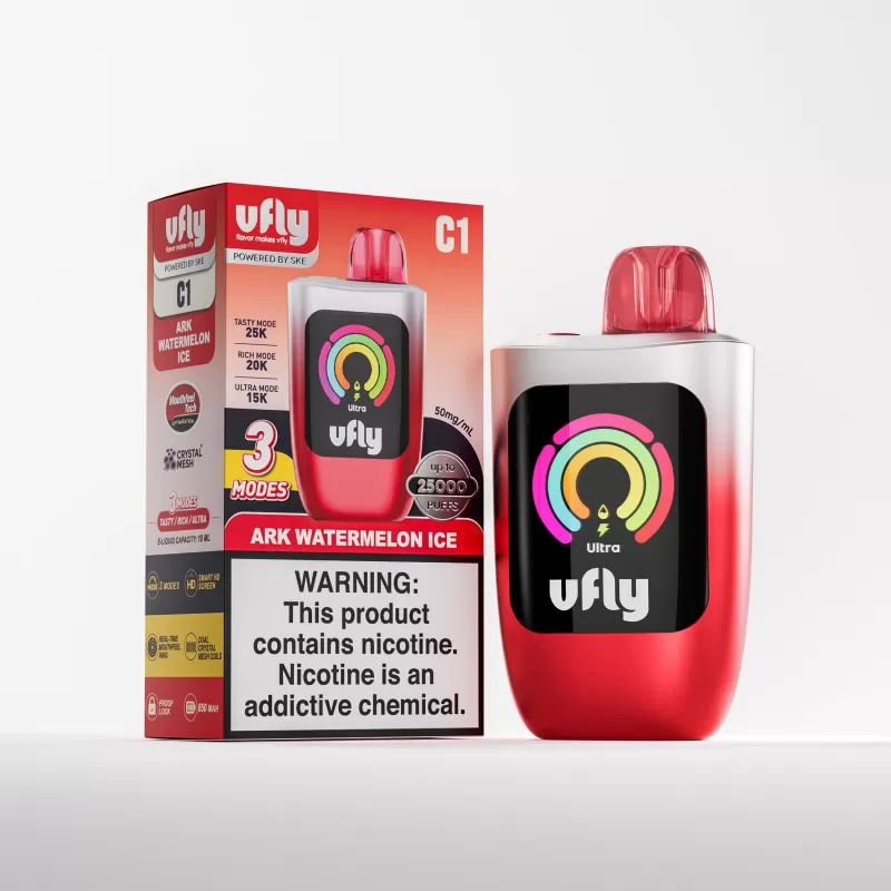 VFLY C1 25K Powered by SKE Disposable Device – 25,000 Puffs - Gigi Peach Ice - Image 2