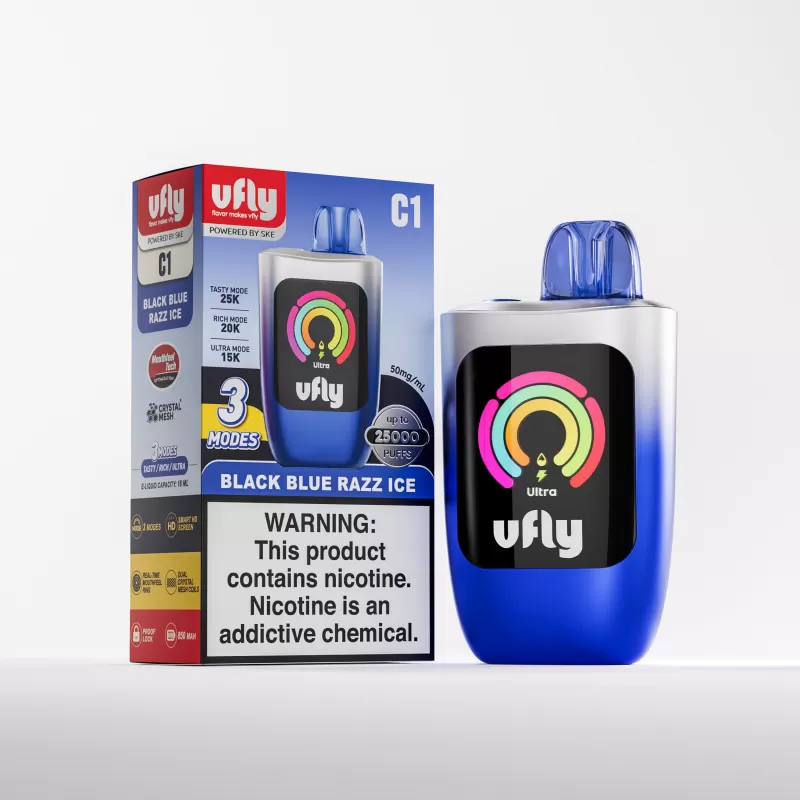 VFLY C1 25K Powered by SKE Disposable Device – 25,000 Puffs - Gigi Peach Ice - Image 3