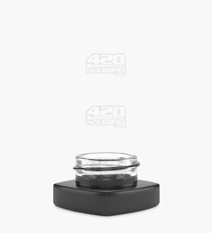 Matte Black Glass Pillow Concentrate Jar | 38mm – 9mL – 240 Count - Ejuicewarehouse