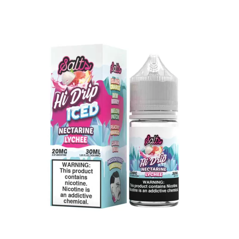 Hi Drip Salts Iced Nectarine Lychee 30ml E-Juice - Ecigmafia