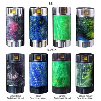 Ultroner Mini Stick 18350 Mechanical MOD - SS / Blue Stabilized Wood