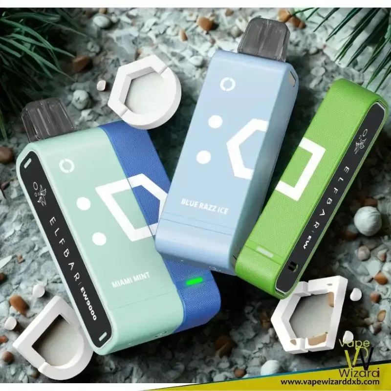 Elfbar EW9000 Puffs Starter Kit 50mg Nicotine (Pod+Battery Pack) Disposable Vape - Vapewizarddxb