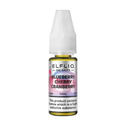 Blueberry Cherry Cranberry Elfliq Nic Salt by Elfbar - 10ml - 5mg - Vape Product