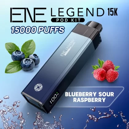 Blueberry Sour Raspberry Elux Legend 15K Puff Prefilled Pod Kit – £6.89