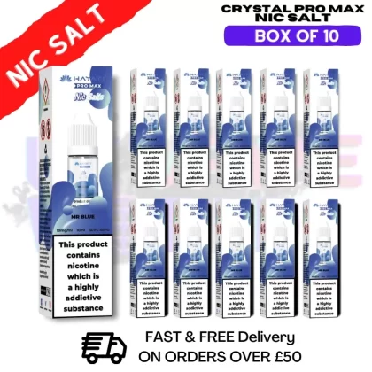 Mr Blue Hayati Crystal Bar Pro Max Pack Box Of 10 Nic Salts