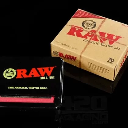 RAW 70mm Automatic Metal Rolling Box 1/Box - Vape Store