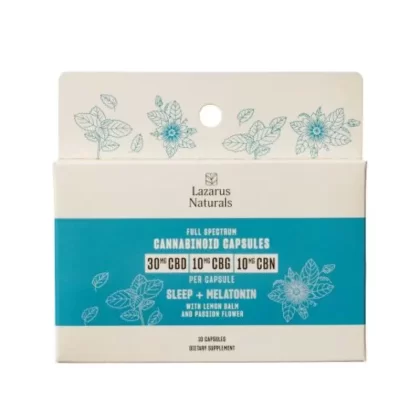 Full Spectrum CBD Capsules for Sleep with CBG, CBN & Melatonin – Lazarus Naturals