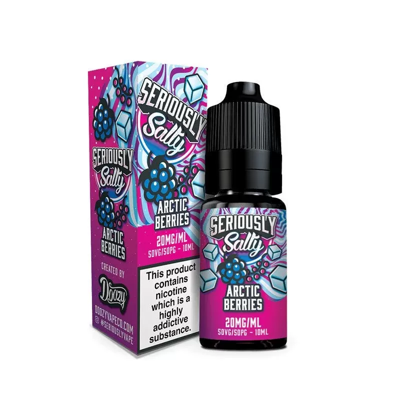 Seriously Salty 10ml Nic Salt E-Liquid - Flavour#Arctic Berries>Berry Watermelon>Blackcurrant Lemonade>Blue Razz Ice>Frozen Apple Berry>Ice N Berg~Nic Salt Strength#5mg>10mg>20mg (2FF18C)