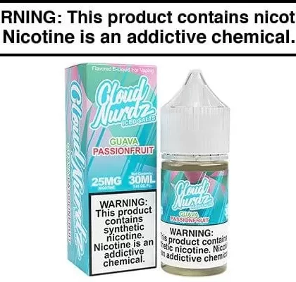 GUAVA PASSIONFRUIT ICED BY CLOUD NURDZ SALT 30ML - Vapejuice