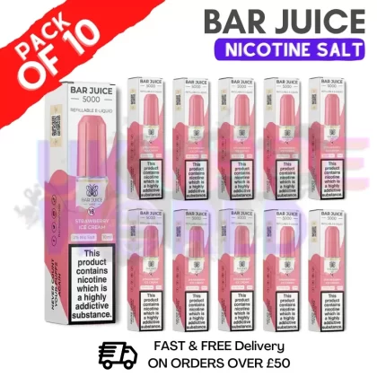 Strawberry Ice Cream Bar Juice 5000 Nic Salt | Box of 10 | ONLY £13.99